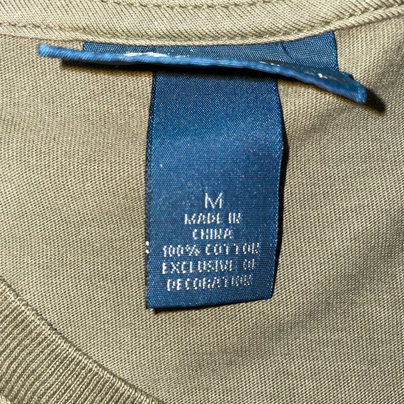 Ralph Lauren Olive Green V-Neck Shirt - Size Medium - Picture 5 of 6